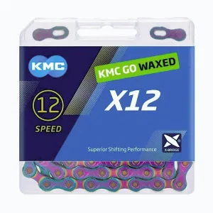 KMC X12 Aurora Modrý Waxed BOX řetěz obraz