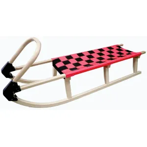 Kubisport Sáně 125cm dřevěné - červené obraz