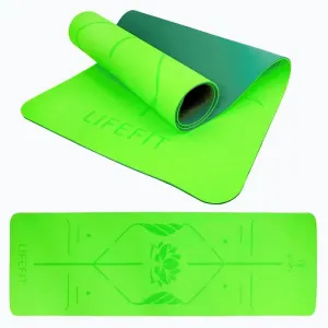 Lifefit Podložka Yoga MAT Lotos Duo 183x58x0, 6cm zelená obraz