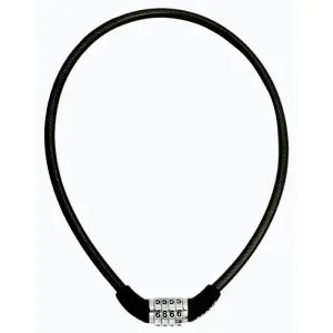 Max1 zámek lanko 650x8 mm černý kódový obraz