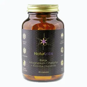 NaturLabs Relax Hořčík chelát bisglycinát + bioaktivní vitamín B6 90 kapslí obraz