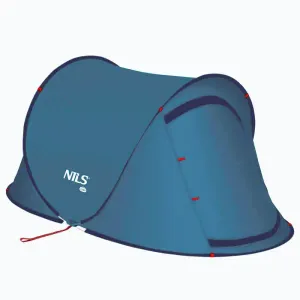 NILS CAMP Samorozkládací plážový stan NC3743 modrý obraz