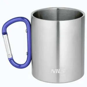 Nils Kempingový hrnek Camp NC17110 s karabinou 300ml modrý obraz