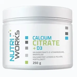 NutriWorks Calcium Citrate + D3 250g obraz