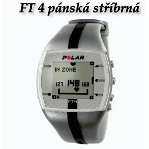 Polar FT4/FT7 stříbrno-černý pánský řemínek obraz