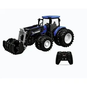 RC TRAKTOR s kombinovaným čelním nakladačem a dvojitými koly 1/24 obraz