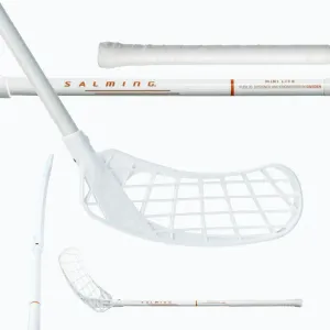 Salming Quest2 Mid Minilite 35 White/Nectarine dětská florbalka - 60 (71) cm, Pravá ruka dole obraz
