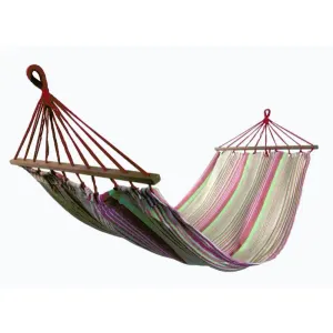 Sedco Houpací síť - PolyCotton 200x90 cm - růžová/zelená obraz