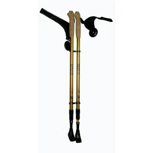 Sedco Trekové hole NORDIC WALKING ALU7075 65-140 cm - zlatá obraz