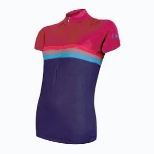 Sensor Cyklo Summer Stripe modro/fialový dámský dres krátký rukáv POUZE XXL (VÝPRODEJ) obraz