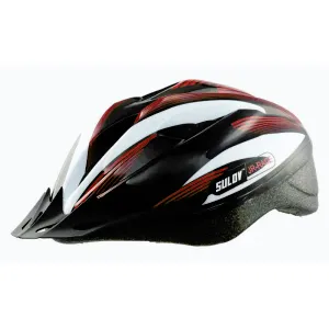 Sulov Jr-race-b černo-bílá dětská cyklo helma - S (50-53 cm) obraz