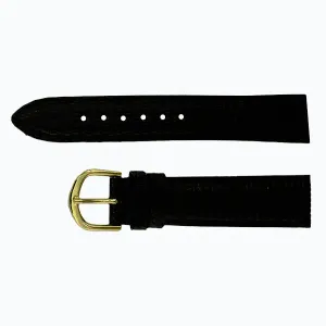Timex originální kožený 19mm černý řemínek obraz