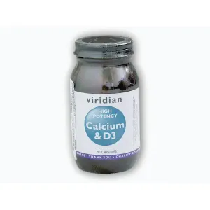Viridian High Potency Calcium, D3 90cps obraz