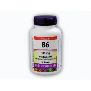 Webber Naturals Vitamin B6 100 mg 90 tablet obraz